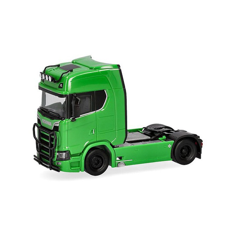 Scania CS 20 HD 4x2 + lamp. Bullbar, groen, 1:87, Herpa
