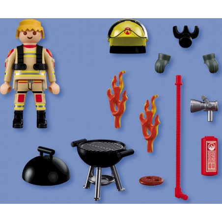 Playmobil SpecialPlus - 72149 Brandweerman met brandhaard