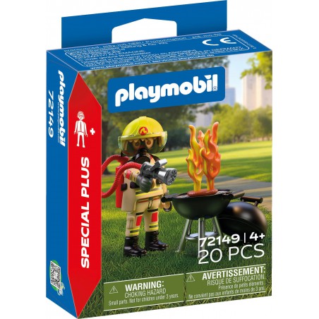 Playmobil SpecialPlus - 72149 Brandweerman met brandhaard