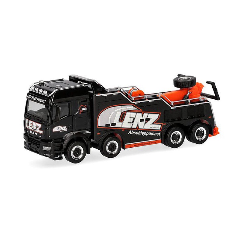 MAN TGS TM Empl Bison Lenz, Zwart, 1:87, Herpa