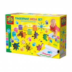 SES - Vingerverf mega set 6 kleuren x 110 mL