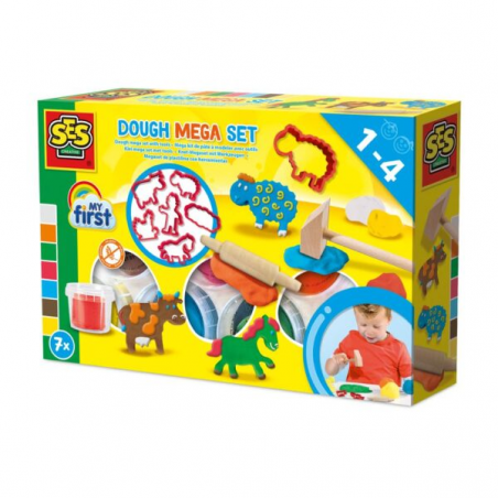SES - My first – Klei mega set met tools 7x90g
