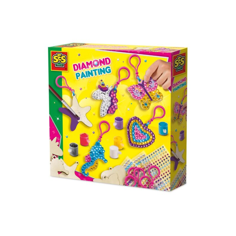 SES - Diamond painting – Houten sleutelhangers