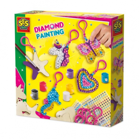 SES - Diamond painting – Houten sleutelhangers