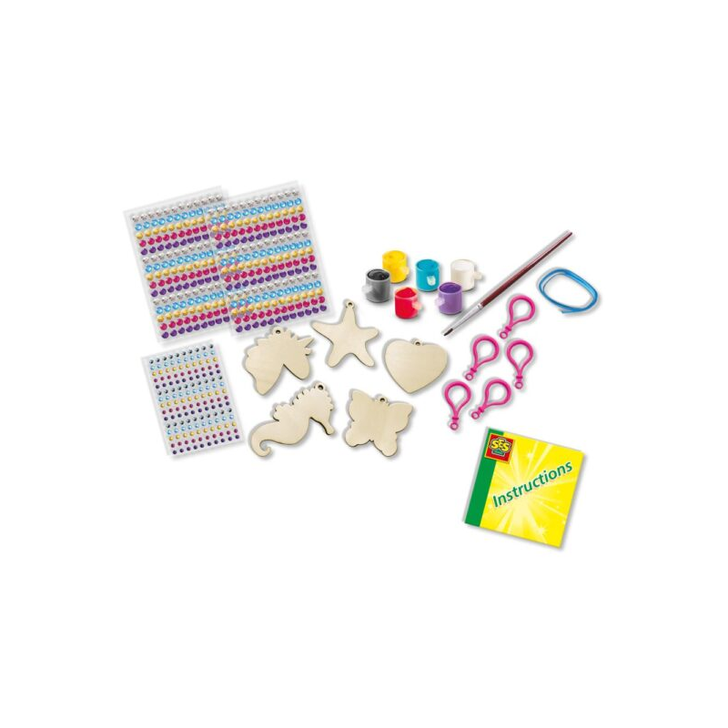 SES - Diamond painting – Houten sleutelhangers