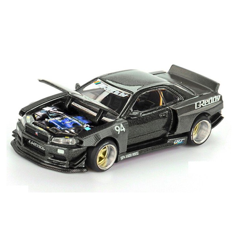 Nissan Skyline GT-R (R34) Kaido Works greddy V2 '99, Kaido house, Mini GT (222)