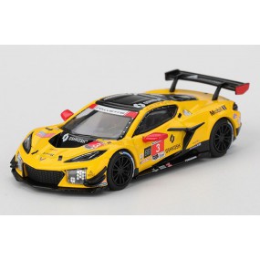 Chevrolet Corvette Z06 GT3 R Miller Mot. Nr3 Dayt. 24h '25, Geel 1:64, MiniGT (1168)