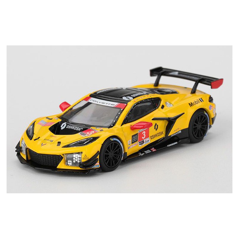 Chevrolet Corvette Z06 GT3 R Miller Mot. Nr3 Dayt. 24h '25, Geel 1:64, MiniGT (1168)