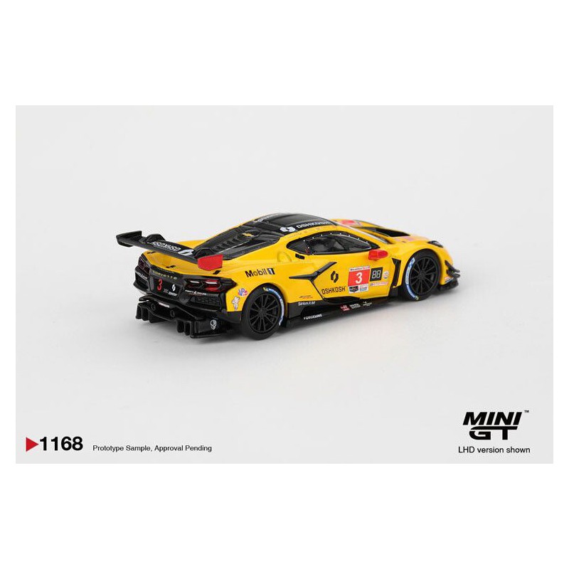 Chevrolet Corvette Z06 GT3 R Miller Mot. Nr3 Dayt. 24h '25, Geel 1:64, MiniGT (1168)