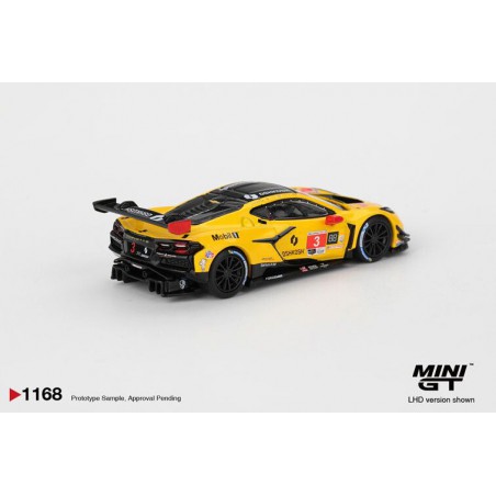 Chevrolet Corvette Z06 GT3 R Miller Mot. Nr3 Dayt. 24h '25, Geel 1:64, MiniGT (1168)