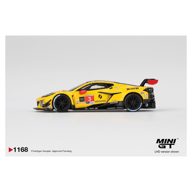Chevrolet Corvette Z06 GT3 R Miller Mot. Nr3 Dayt. 24h '25, Geel 1:64, MiniGT (1168)