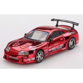 Toyota Supra (A80) Top Secret GT-300 '14, rood chroom 1:64, MiniGT (1132)