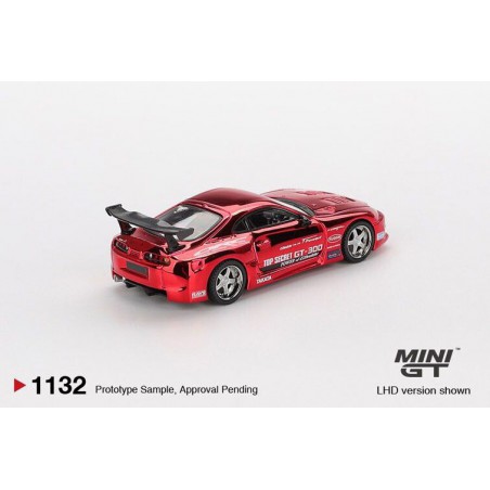 Toyota Supra (A80) Top Secret GT-300 '14, rood chroom 1:64, MiniGT (1132)
