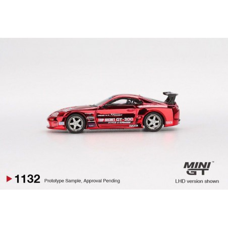 Toyota Supra (A80) Top Secret GT-300 '14, rood chroom 1:64, MiniGT (1132)