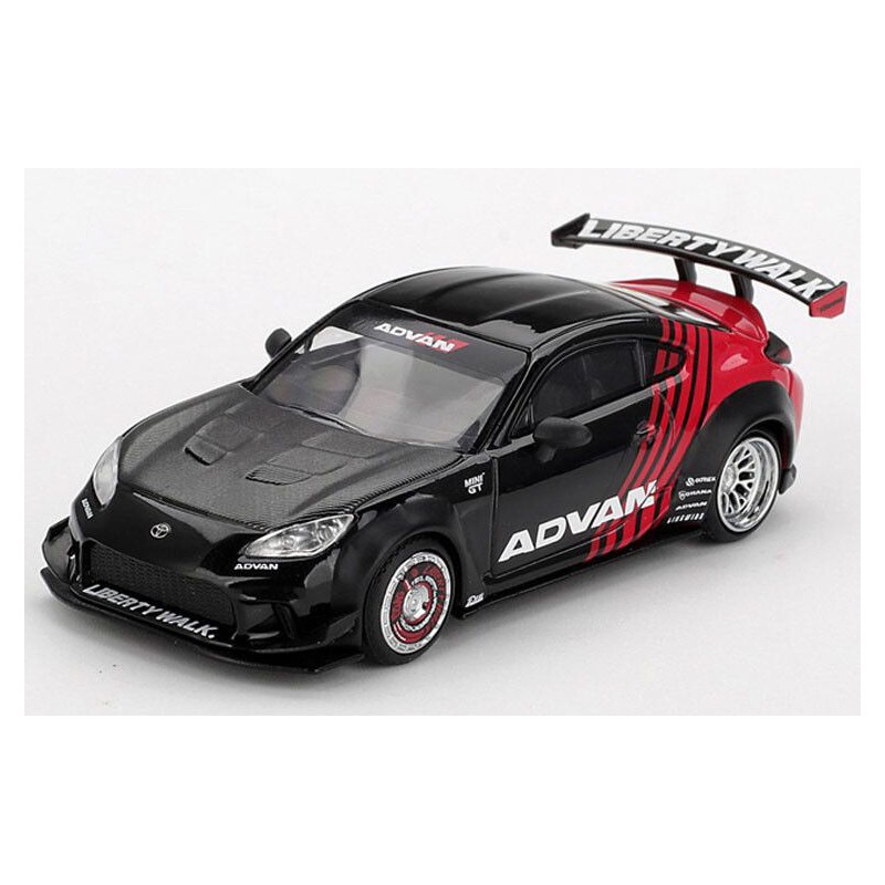 Toyota GR86 LB Nation Advan '25, zwart 1:64, MiniGT (1173)