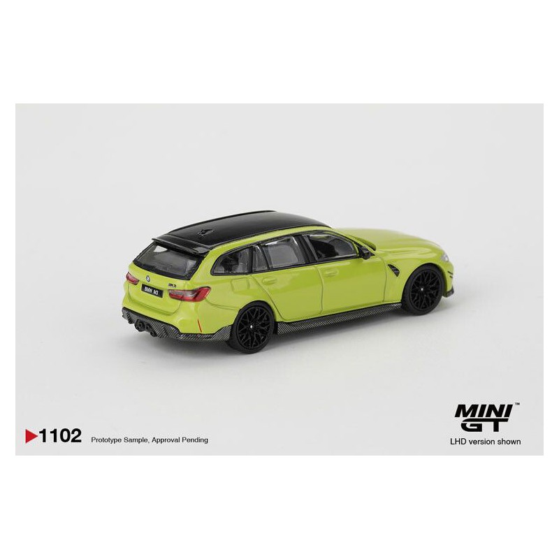 BMW M3 (G82) Touring '25, geel (Soa Paulo yellow) 1:64, MiniGT (1102)