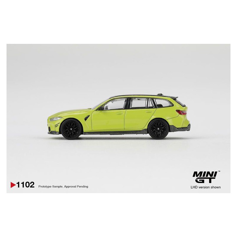 BMW M3 (G82) Touring '25, geel (Soa Paulo yellow) 1:64, MiniGT (1102)