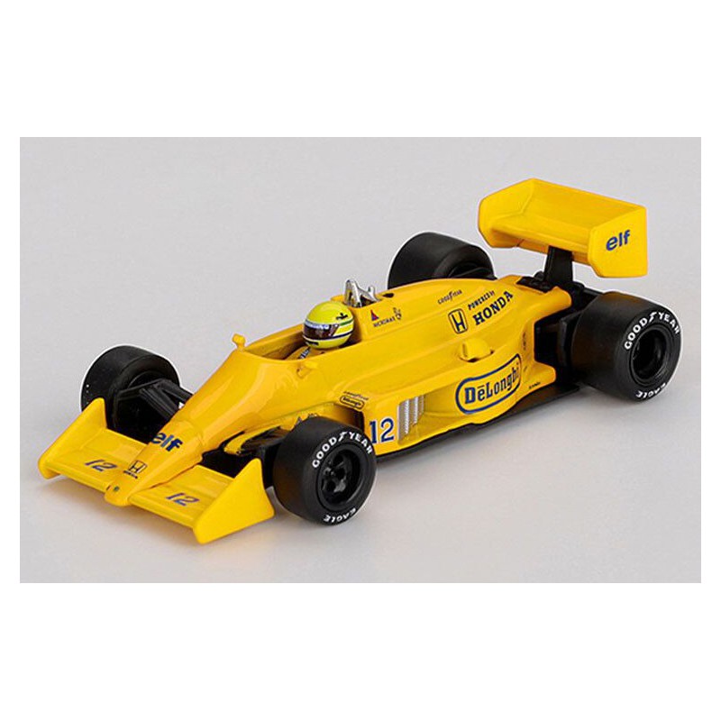 Lotus 99T Nr.12 Ayrton Senna Monaco GP Winner '87, geel, 1:64, MiniGT (1088)