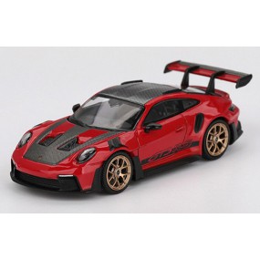 Porsche 911 (992) GT3 RS Weissach '22, rood, 1:64, MiniGT (1060)