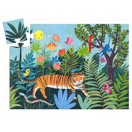 Djeco - Silhouettepuzzel - The tigers walk