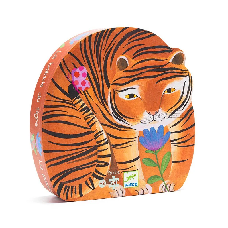 Djeco - Silhouettepuzzel - The tigers walk