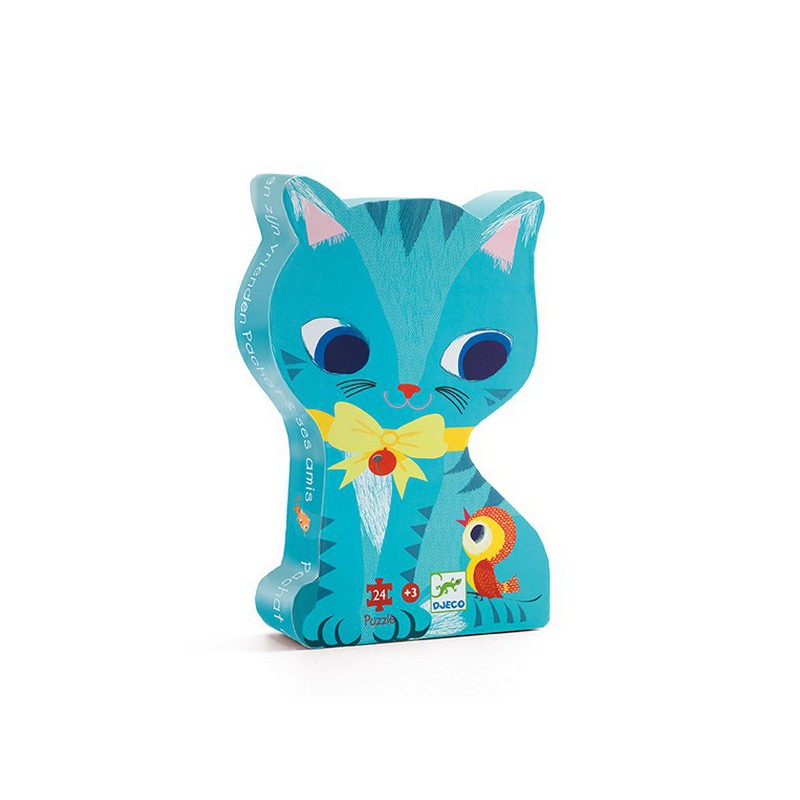 Djeco - Silhouettepuzzel - Poes en vriendje