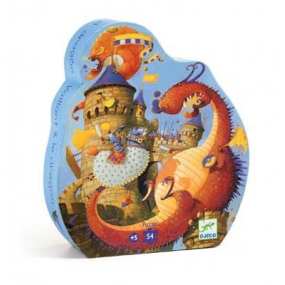 Djeco - Silhouettepuzzel - De ridder & Draak