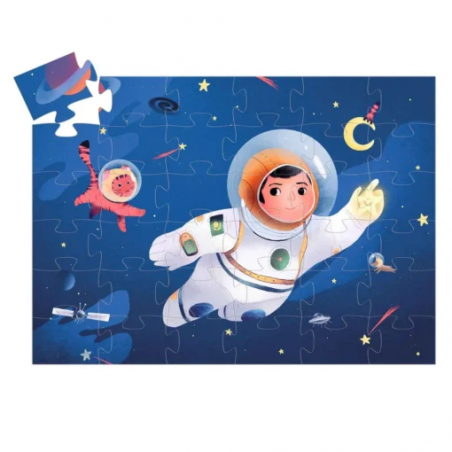 Djeco - Silhouettepuzzel - Astronaut maan