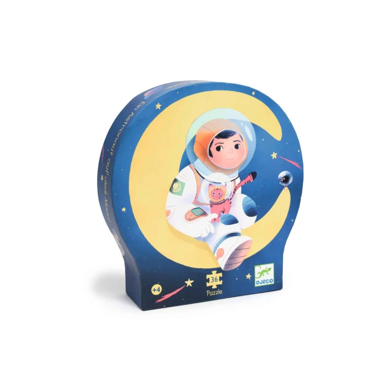 Djeco - Silhouettepuzzel - Astronaut maan
