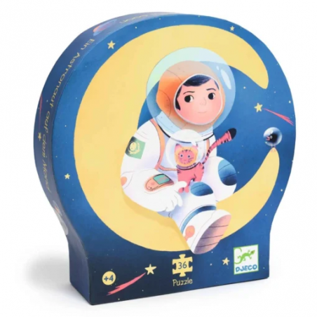Djeco - Silhouettepuzzel - Astronaut maan