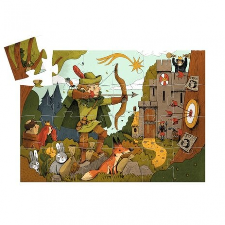 Djeco - Silhouettepuzzel - Robin hood