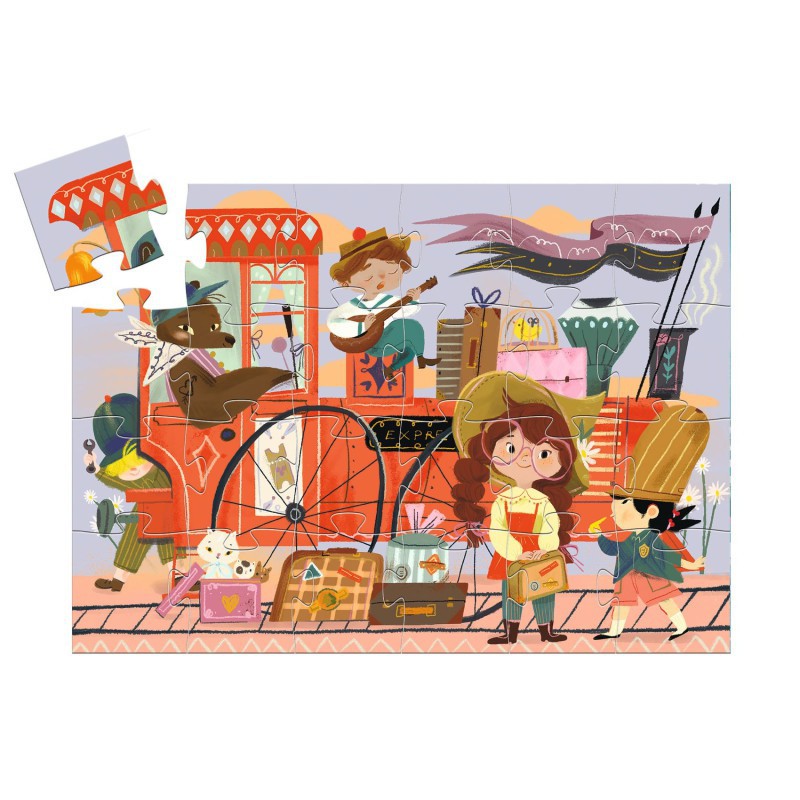 Djeco - Silhouettepuzzel - Mia's reis