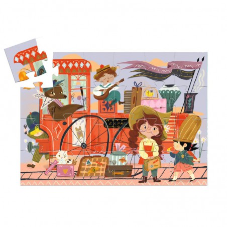 Djeco - Silhouettepuzzel - Mia's reis
