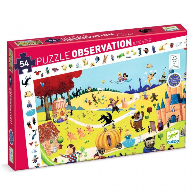 Djeco - Observatiepuzzel - Sprookjes