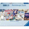 Vitage ski posters, Panorama 1000 stukjes Ravensburger