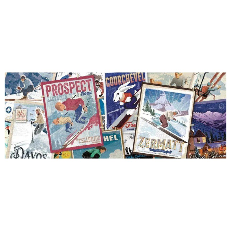 1000stukjes Ravensburger Vitage ski posters Panorama puzzel