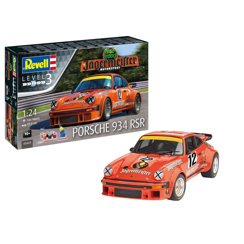 Jägermeister Motorsport 50-jarig jubileum cadeauset, Porsche 934 RSR, 1:24, Revell