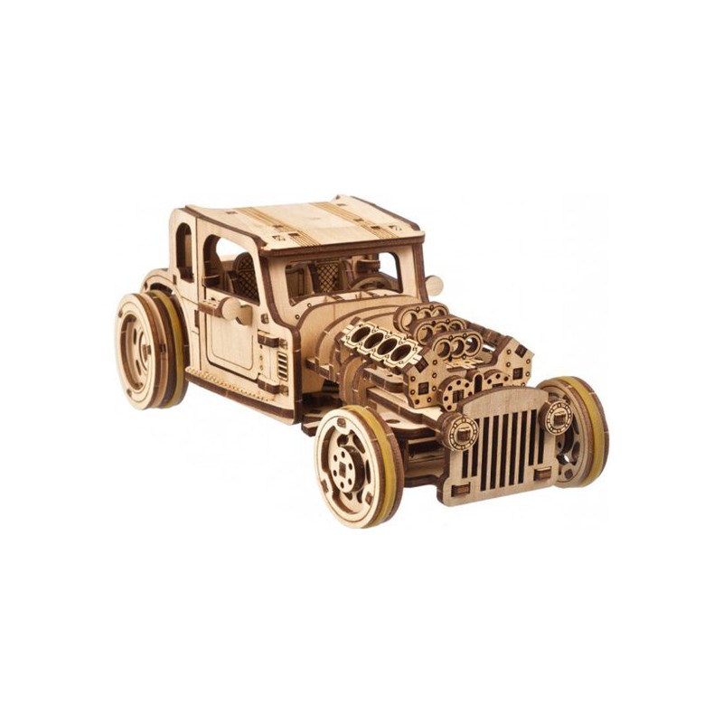 Hot Rod Furious Mouse, Hout 3D puzzel, Ugears