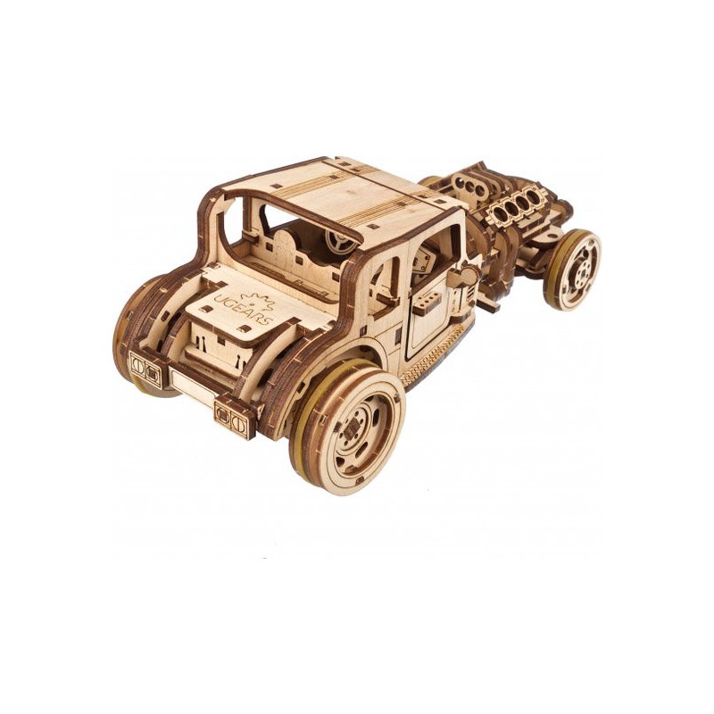 Hot Rod Furious Mouse, Hout 3D puzzel, Ugears
