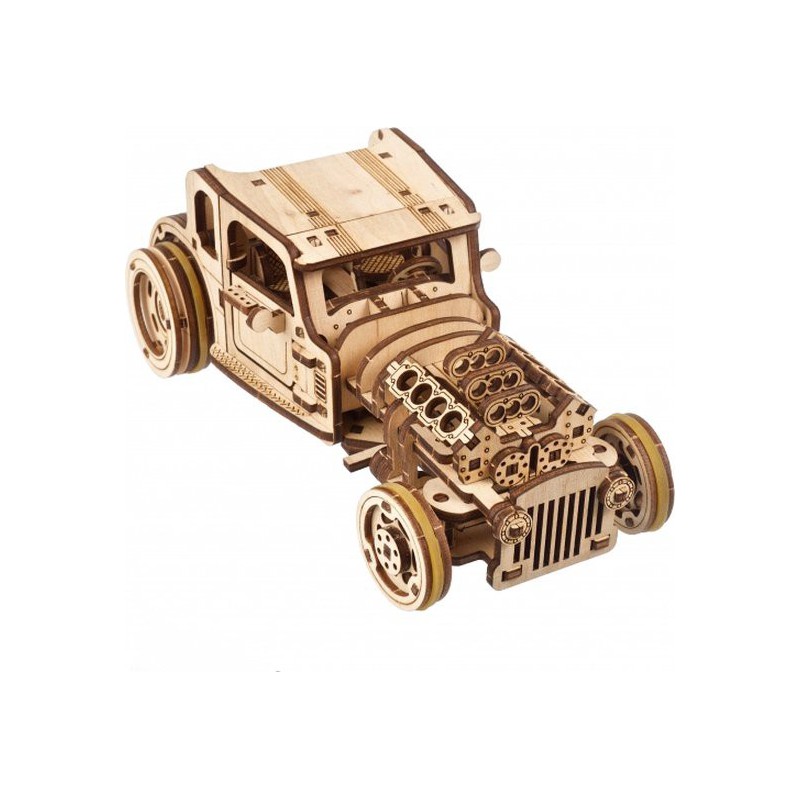 Hot Rod Furious Mouse, Hout 3D puzzel, Ugears
