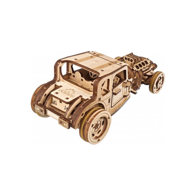 Hot Rod Furious Mouse, Hout 3D puzzel, Ugears
