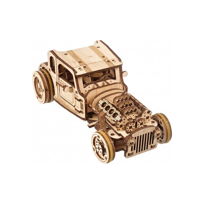 Hot Rod Furious Mouse, Hout 3D puzzel, Ugears