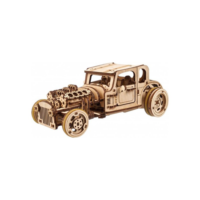 Hot Rod Furious Mouse, Hout 3D puzzel, Ugears