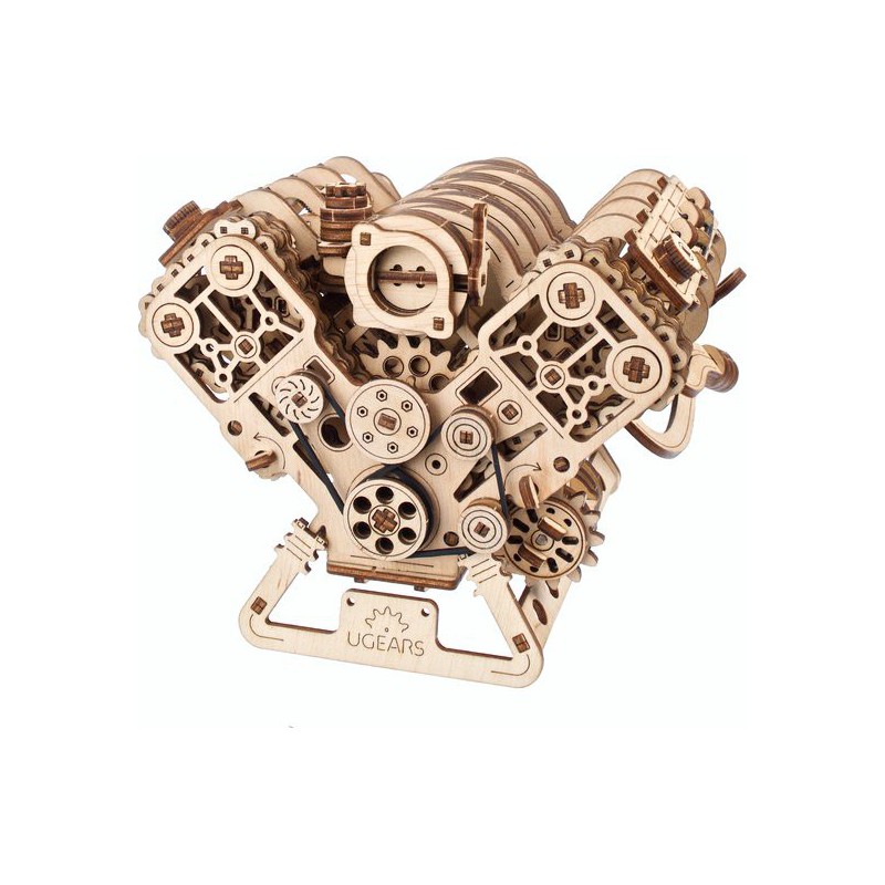 Motor V8, Hout 3D puzzel, Ugears