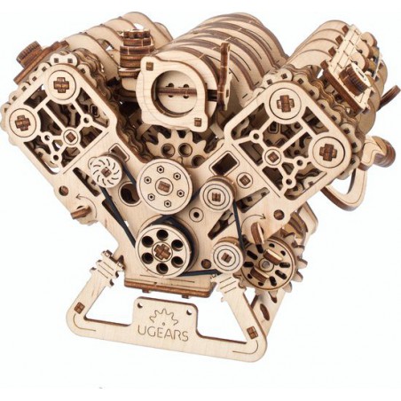 Motor V8, Hout 3D puzzel, Ugears