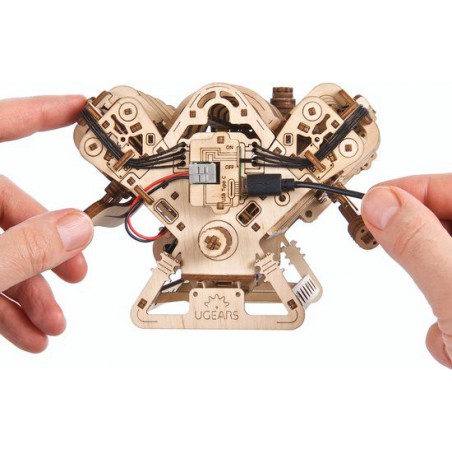 Motor V8, Hout 3D puzzel, Ugears