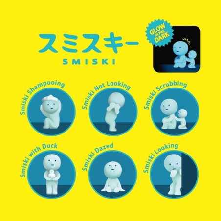 Smiski Bath series glow in the dark mini figure