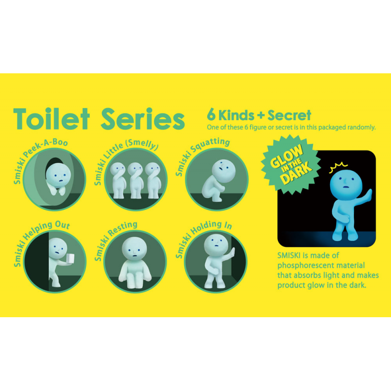 Smiski - Toilet series glow in the dark mini figure