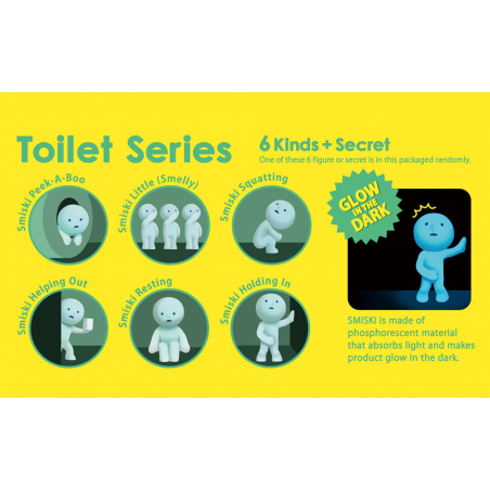 Smiski - Toilet series glow in the dark mini figure