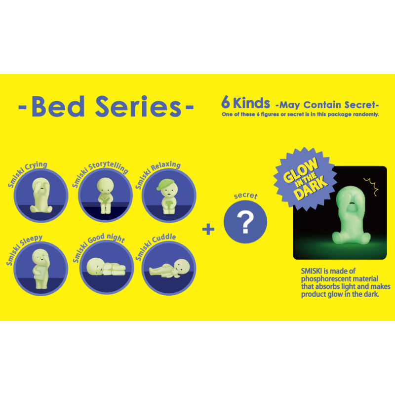 Smiski - Bed series glow in the dark mini figure